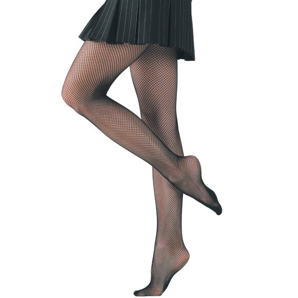 NWT Black Plus Size Fishnet Tights Retro Pinup Vintage Glamour Hot Topic Torrid - Picture 2 of 5